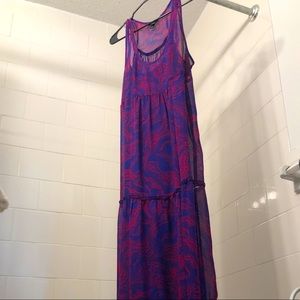 Trippy Print Maxi Tank Dress